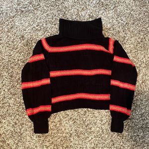 Cropped Turtle Neck Sweater